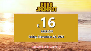 2023年11月21日：一位幸运玩家赢得了百万美元 – EuroJackpot 奖金达到 $16,000,000。